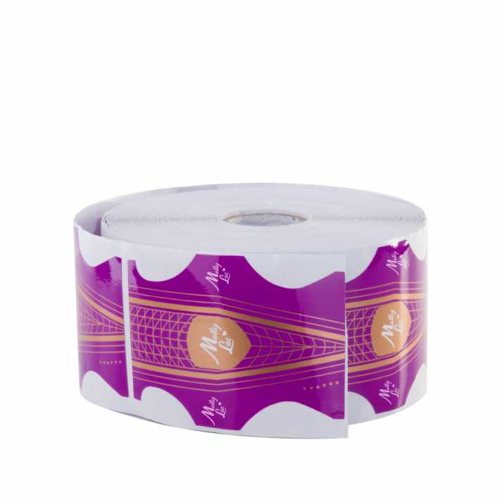 MOLLYLAC paper templates for nail modeling, double-sided, 500 pcs