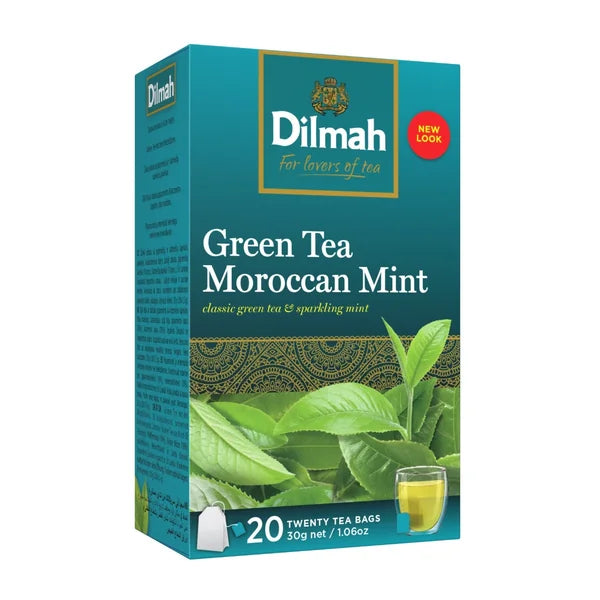 Dilmah Green Tea Moroccan mint Infusion Bags 20 teabags x 1.5 g