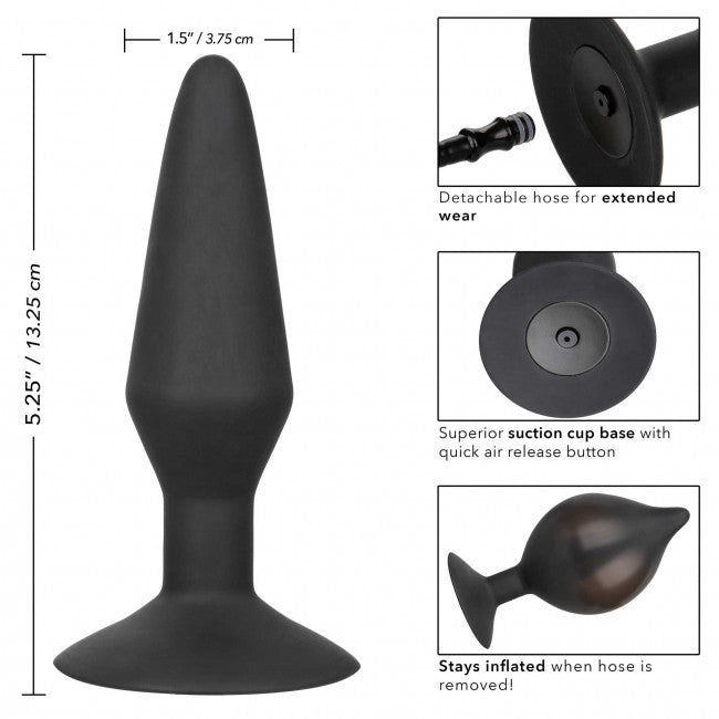 CalExotics Large Silicone Inflatable Plug Black