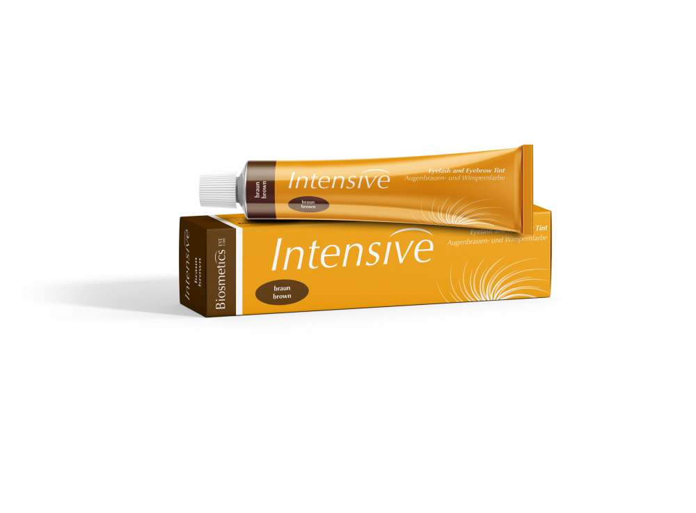 BIOSMETICS eyelash and eyebrow dye Intensive Brown, 20 ml