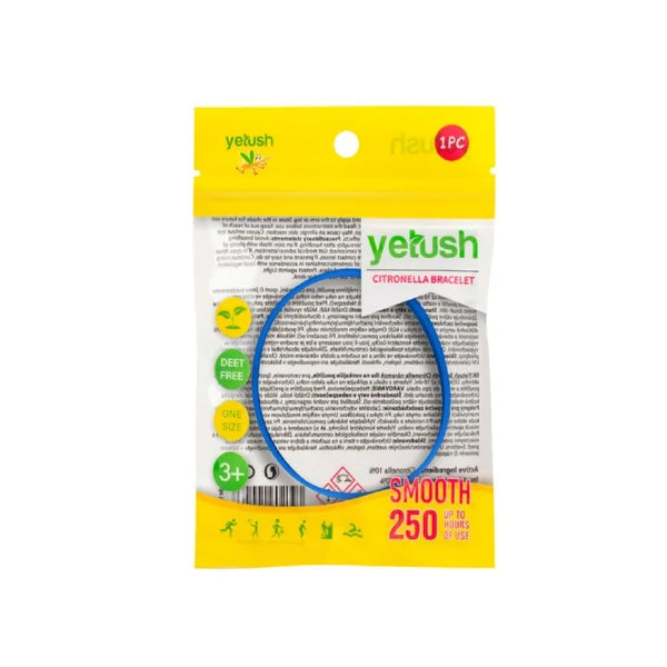 Yetush Smooth Citronella repellent bracelet 1 pc Blue