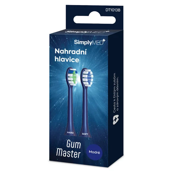 SimplyMed Gum Master replacement head for DT1013B brush 2x blue