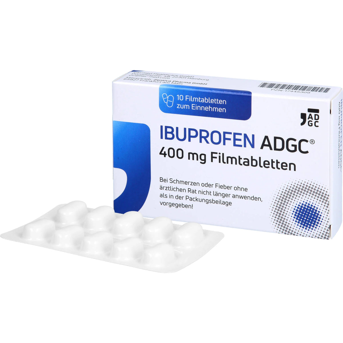 Ibuprofen ADGC 400 mg film-coated tablets for pain and fever relief