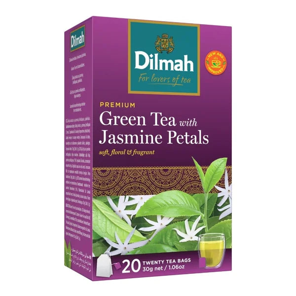Dilmah Green Tea Jasmine Flowers Infusion Bags 20 teabags x 1.5 g