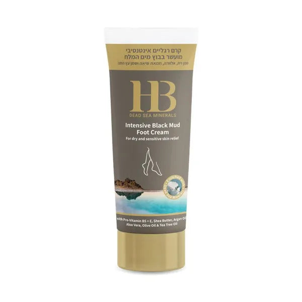 H&B Dead Sea Minerals Intensive Black mud foot cream 200 ml
