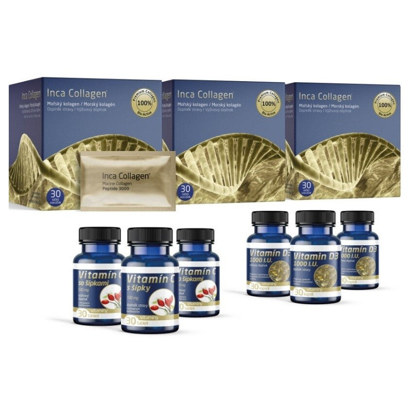 Inca Collagen 3-month treatment with vitamin C and vitamin D