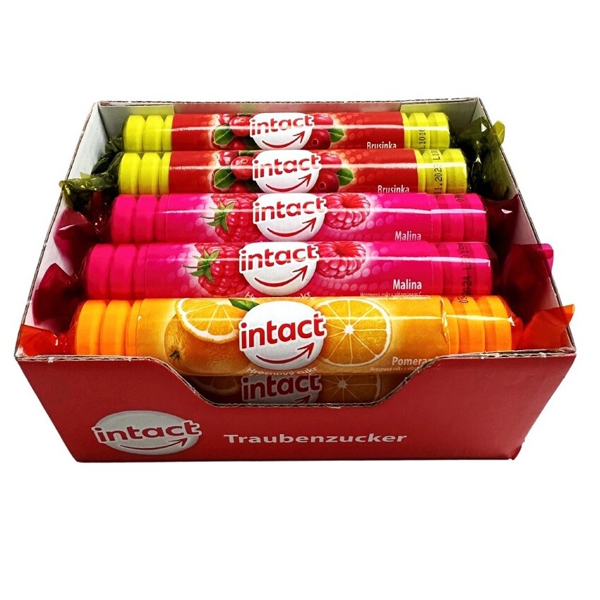 Intact grape sugar, raspberry/cranberry Vitamin candies 15pcs