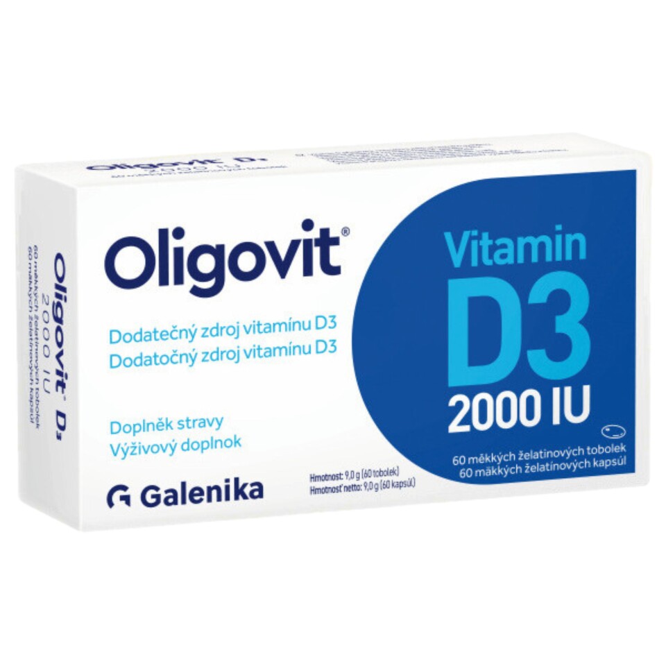 Galenika Oligovit Vitamin D3 2000 IU - 60 capsules