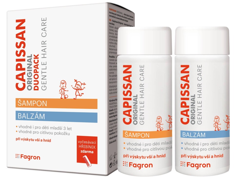 Fagron Capissan Original shampoo + lice balm 2x200ml