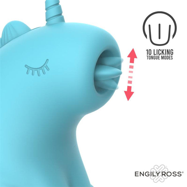 Engily Ross Snowflake Licking Tongue Massager Blue