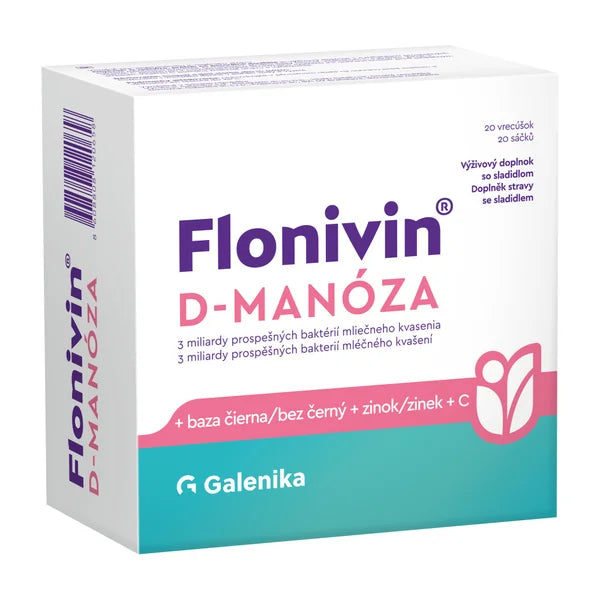 Flonivin D-MANNOSE + elderberry + zinc + vitamin C - 20 sachets