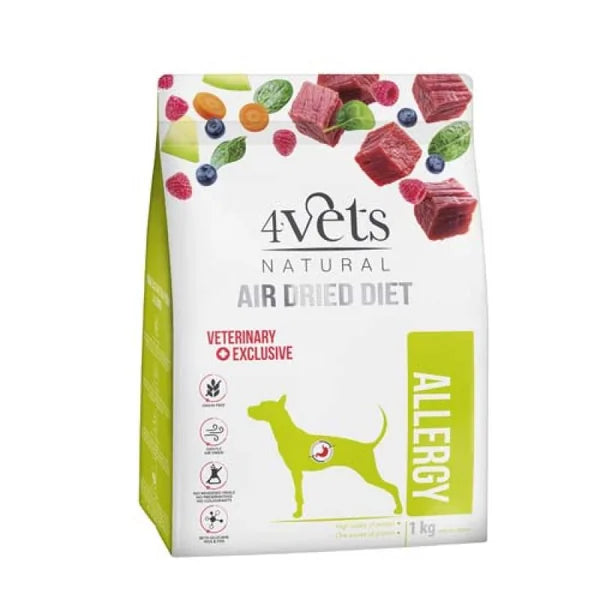 4vets AIR DRIED NATURAL VETERINARY EXCLUSIVE ALLERGY 1kg dried dog food