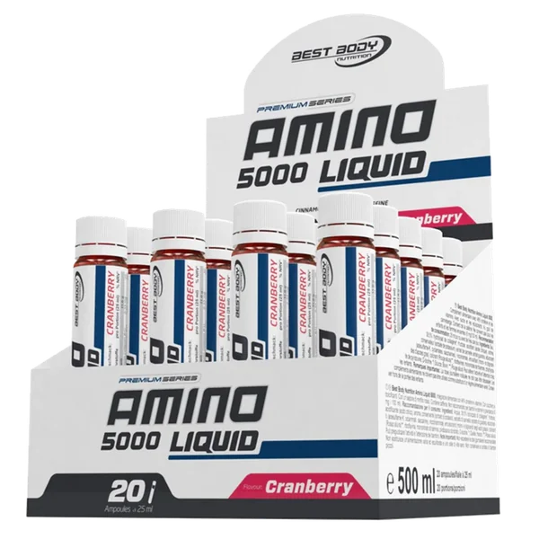 Best Body Amino liquid 5000 20 x 25ml - cranberry