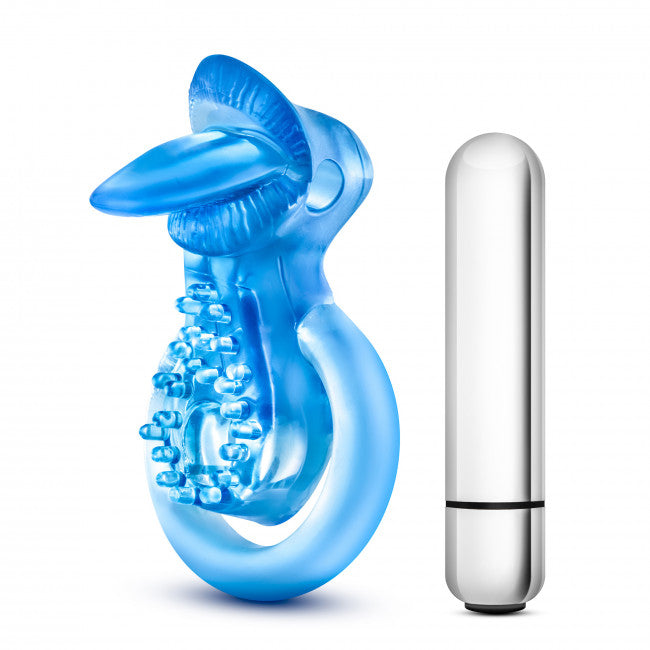 Blush Stay Hard Vibrating Tongue Ring Blue My Dr. XM Blush Stay Hard Vibrating Tongue Ring Blue My Dr. XM