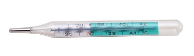 Mercury Free Glass Thermometer for Adults- Armpit Fever