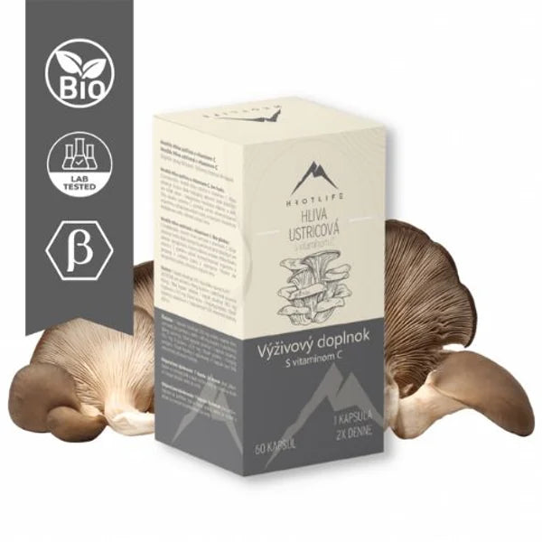 Hrotlife Oyster mushroom with vitamin C 60 capsules