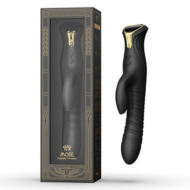 Zalo Mose Thrusting Rabbit Vibrator Black