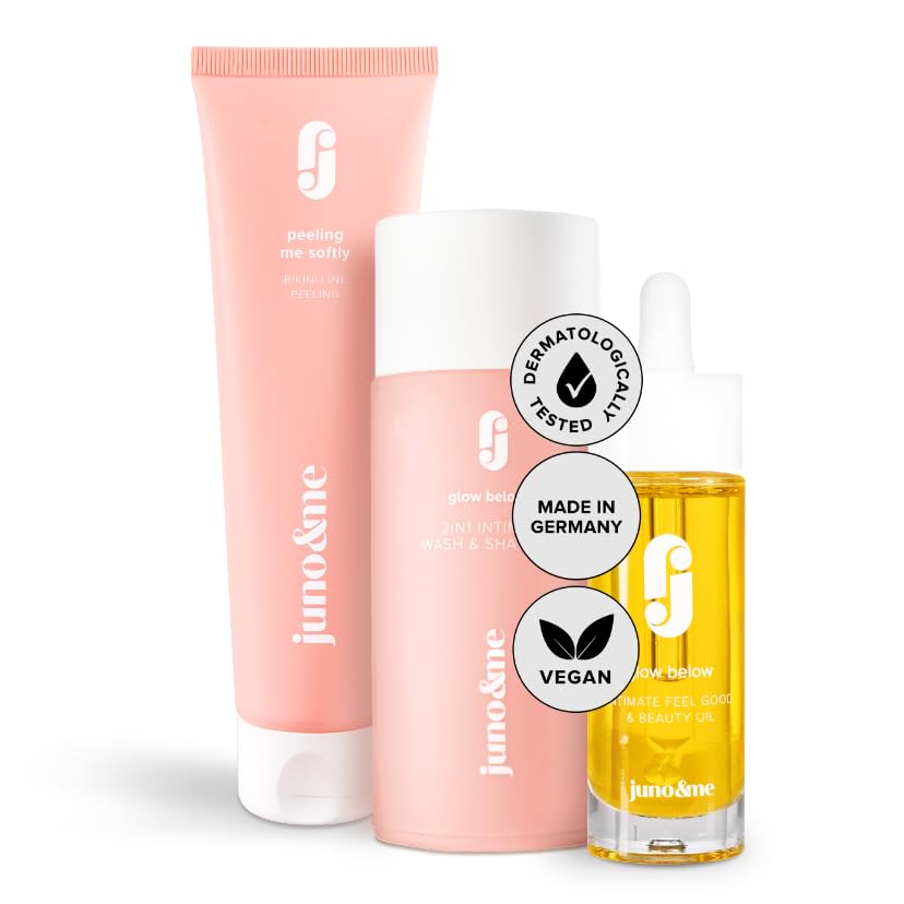 juno & me Glow Below 3 pcs set - Intimate Zone Cleaning, Care and Shaving