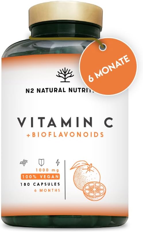 N2 Natural Nutrition Vitamin C 1000 mg + Bioflavonoids 180 capsules