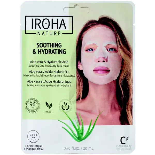 Iroha nature Soothing face mask Aloe + Hyaluronic Acid 20 ml