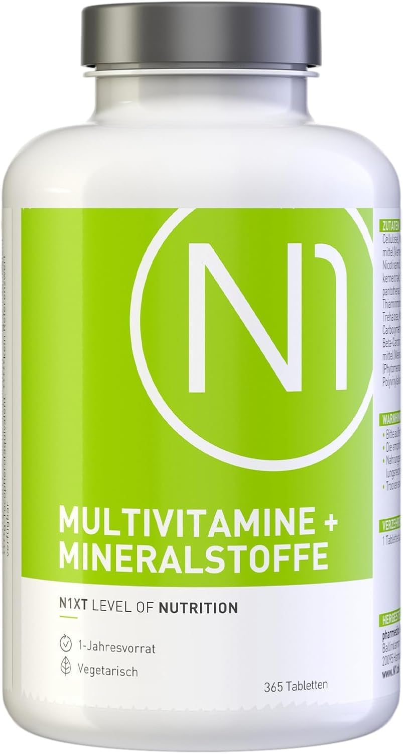 N1 Multivitamin High Dose - All Vitamins + Minerals - 365 Tablets 1 Year Supply