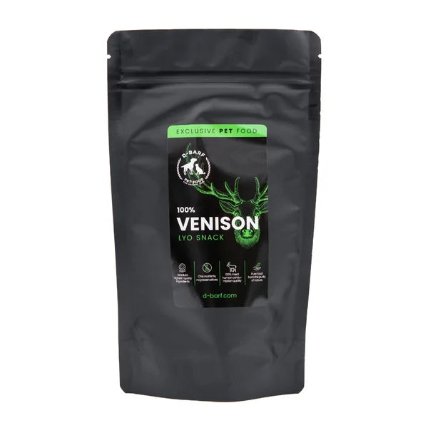 D-Barf Lyo venison pieces snack for dogs and cats 3 x 20 g