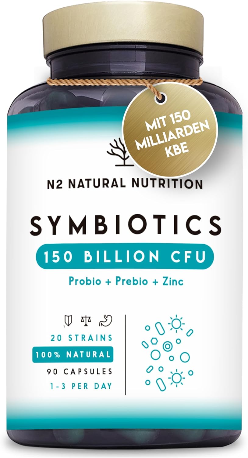 N2 Natural Nutrition Symbiotics 150 Billion CFU Probio + Prebio 90 Capsules