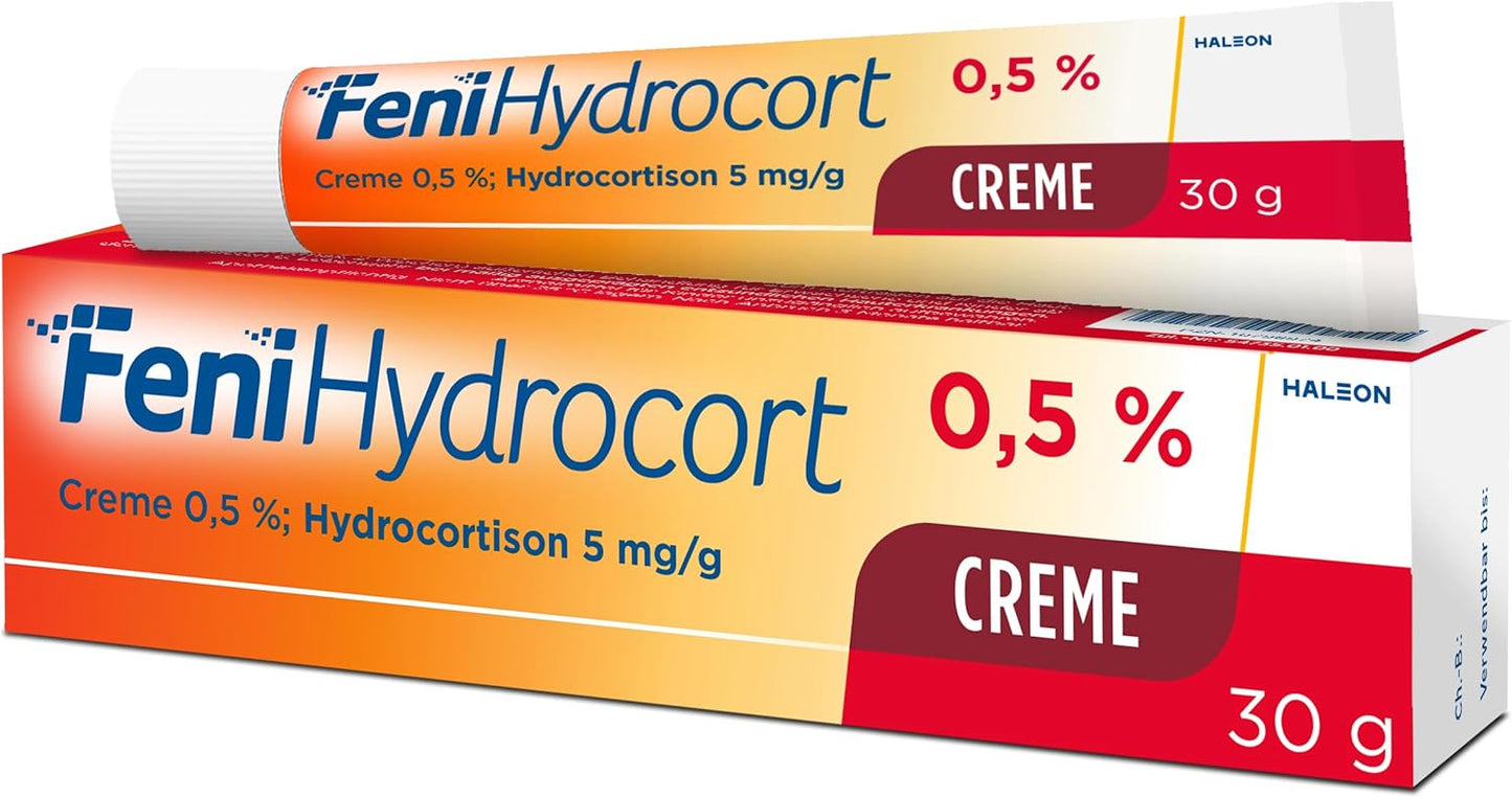 FeniHydrocort Cream 0.5%, triple effective for skin inflammation, 30 g