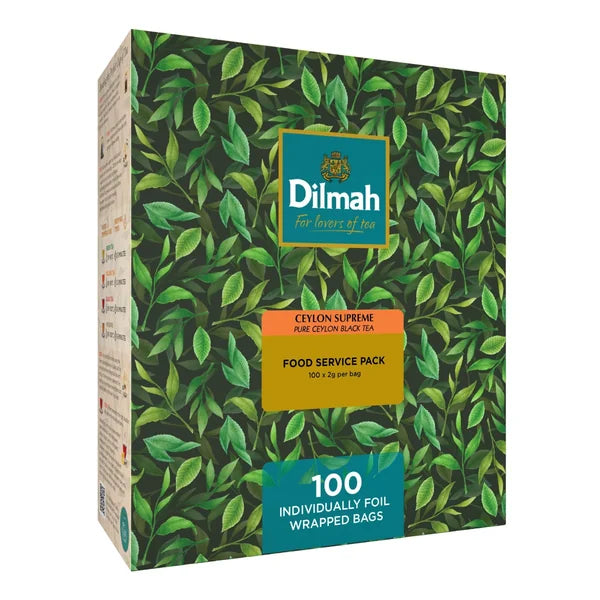 Dilmah Black tea Ceylon Supreme infusion bags 100 teabags x 2 g