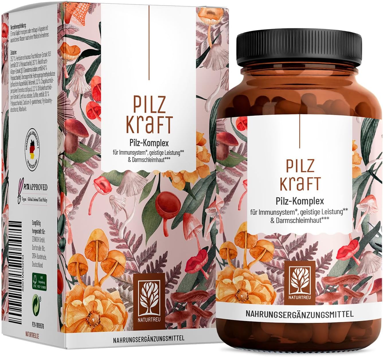 NATURTREU® Pilzkraft Mushroom Complex 120 Capsules