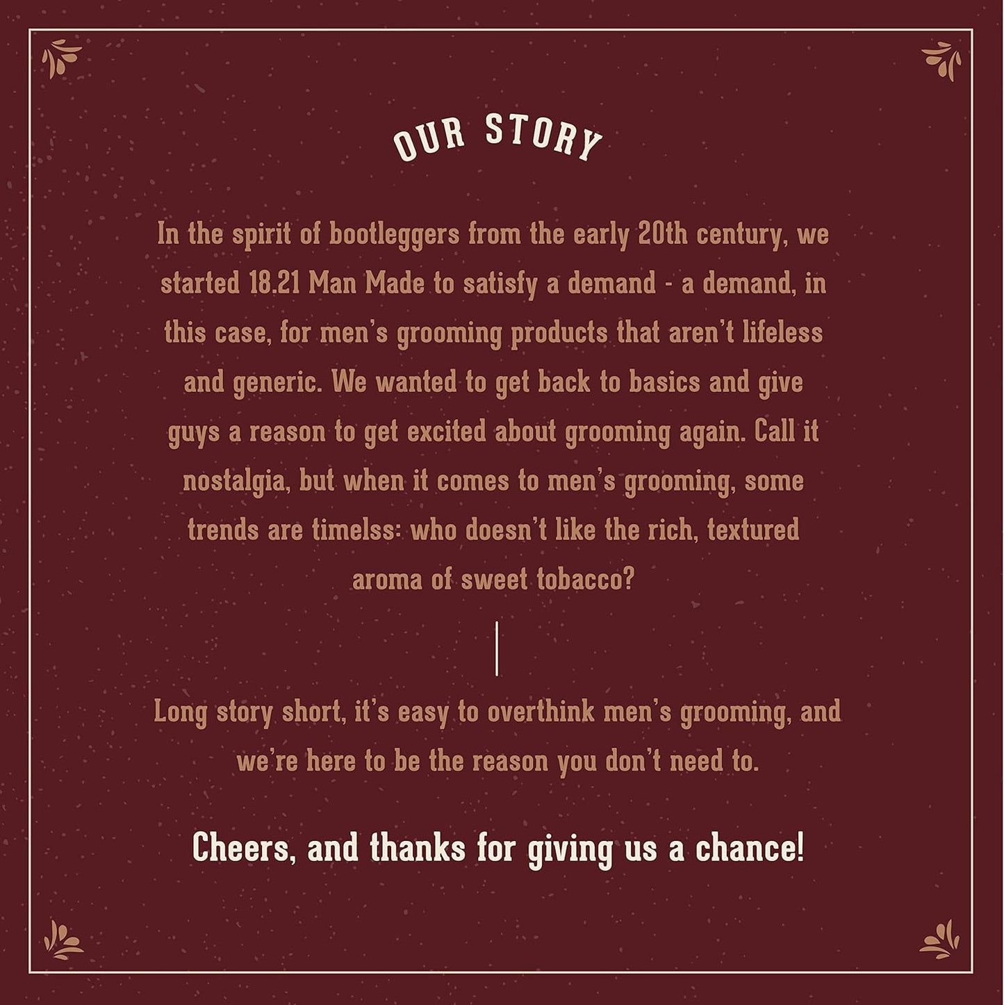 18.21 Man Made Sweet Tobacco eau de parfum for men 100 ml