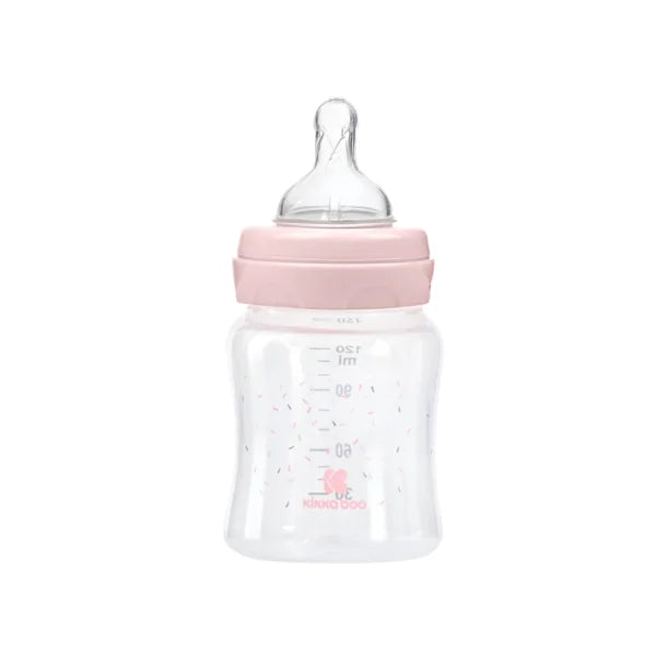 KikkaBoo Baby Bottle 0m+ Hippo Pink 120 ml