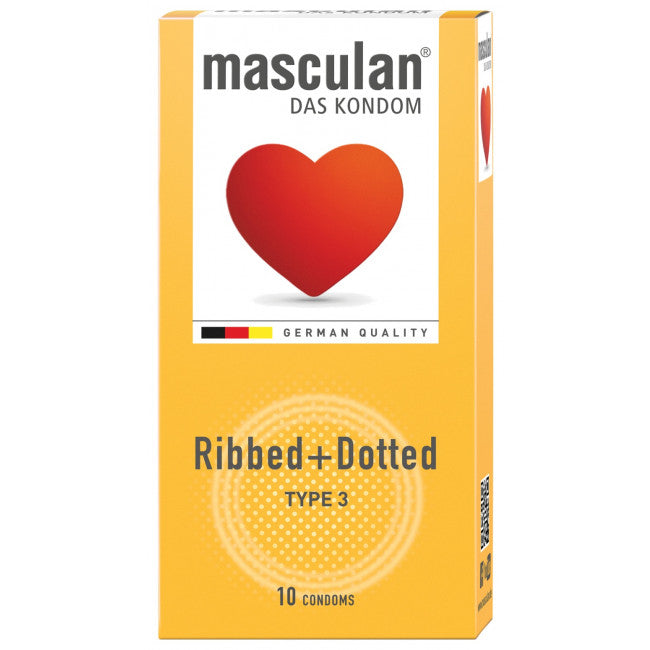 Masculan Ribbed + Dotted Type 3 Condoms 10 pcs