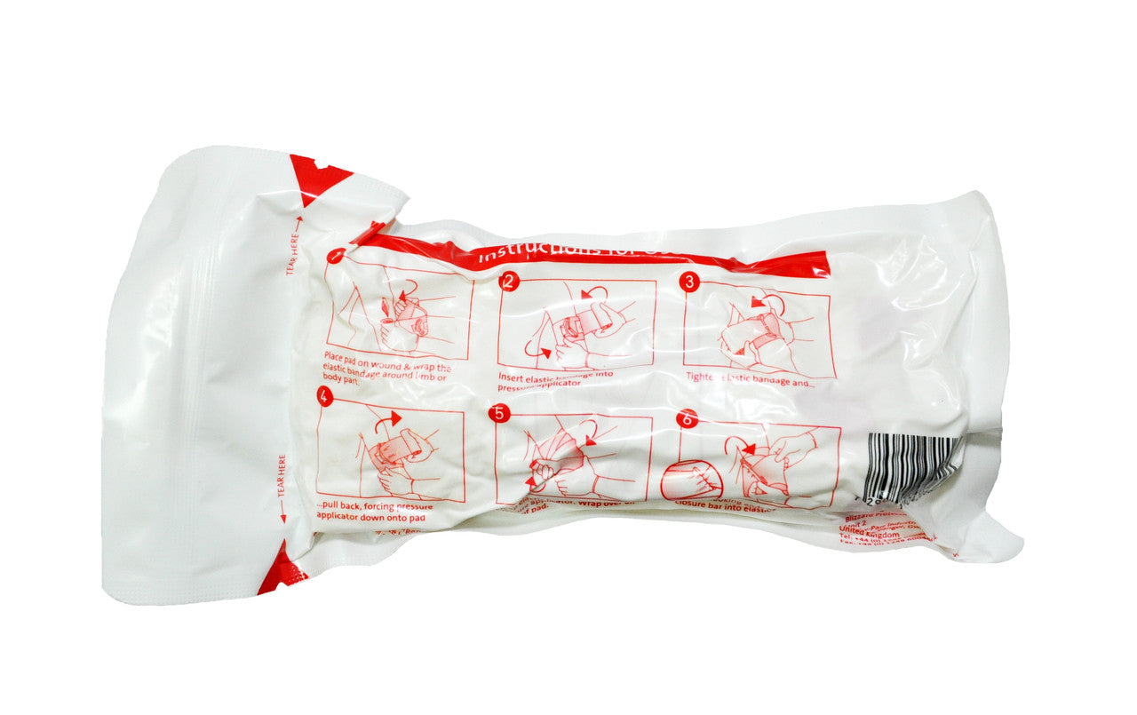 4" White Israeli Bandage with Pressure Bar