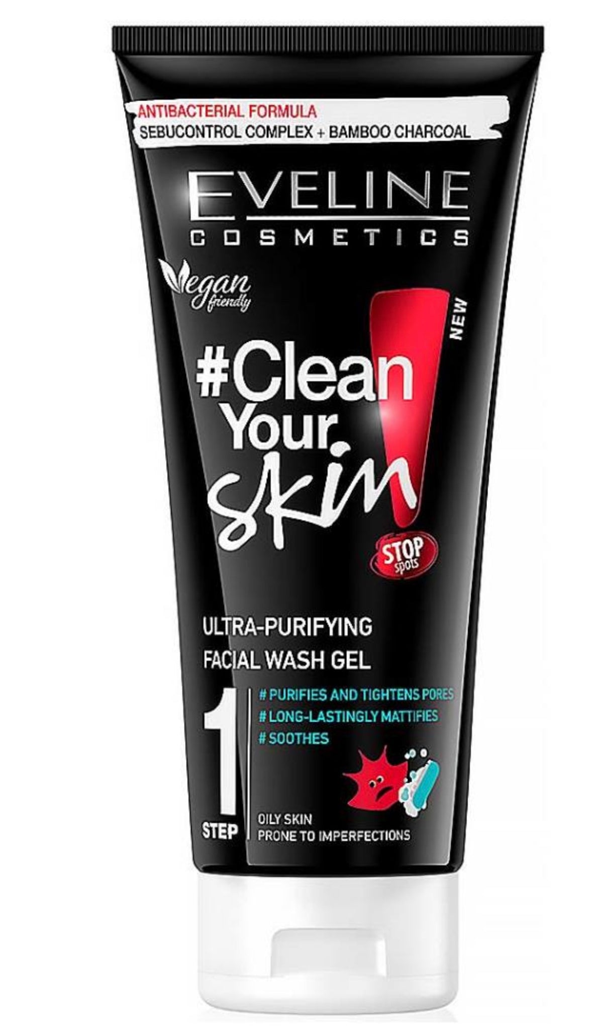 EVELINE Pure Control - Wash gel for deep skin cleansing 200 ml