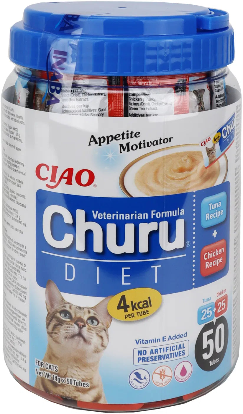 Ciao Churu Cat Vet Diet Variation of meat purees of tuna and chicken 50 tubes × 14 g