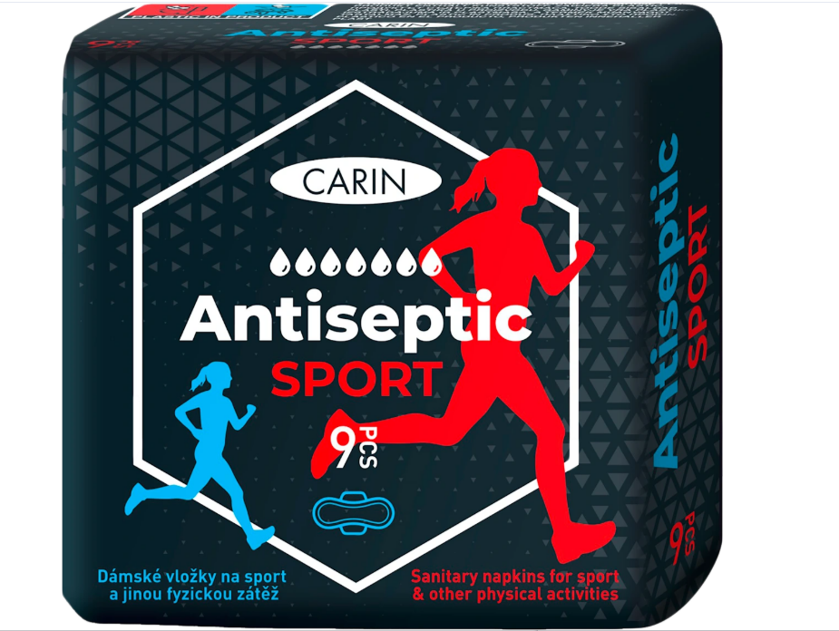 CARIN Sport antiseptic pads, 9 pcs