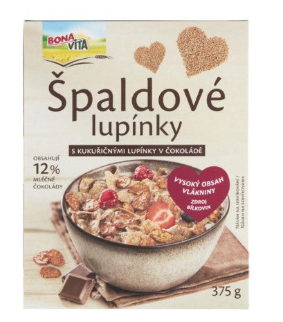 Bona Vita Buckwheat flour cereal with corn chips in chocolate 375 g