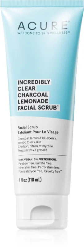 ACURE Incredibly Clear Charcoal Lemonade Facial Scrub 118 ml