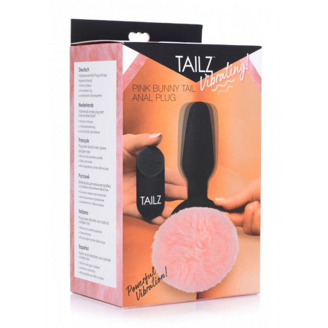 Tailz Vibrating Anal Plug With Bunny Tail Pink