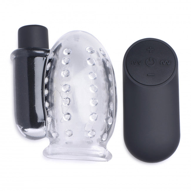 Trinity Vibes 28X Rechargeable Penis Head Teaser with Remote Control