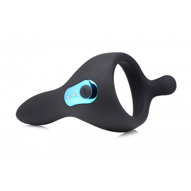 Trinity Vibes Power Taint 7X Silicone Cock and Ball Ring with Remote