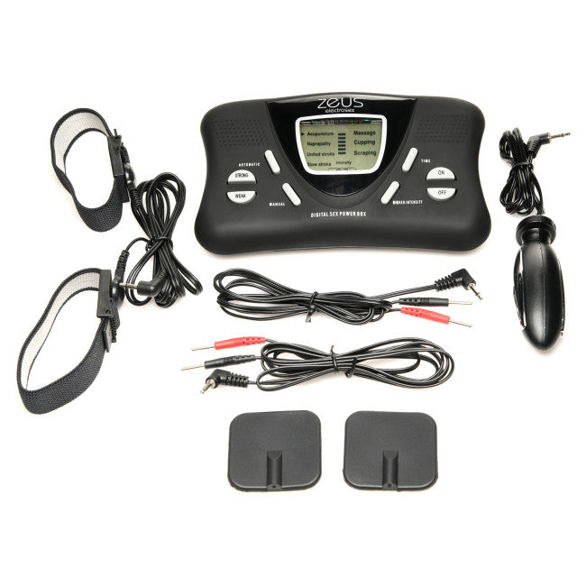 Zeus Electrosex Deluxe E-Stim Kit Black