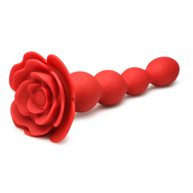 Bloomgasm Rose Twirl 10X Vibrating & Rotating Silicone Anal Beads
