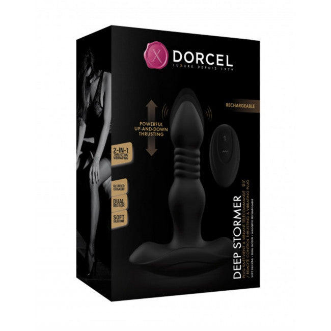Dorcel Deep Stormer Vibrating Plug with Remote Control Black