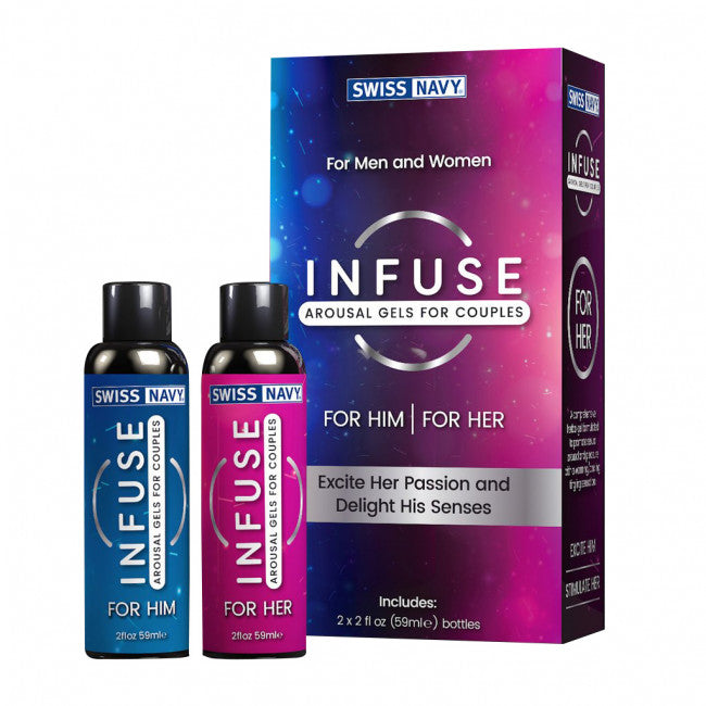 Swiss Navy Infuse 2-in-1 Arousal Gel for Him & Her 2 x 59ml