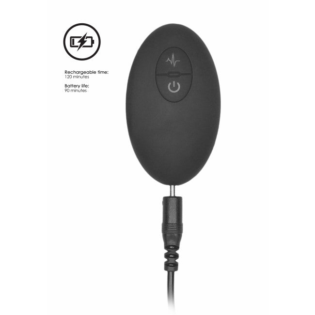 ElectroShock Remote Controlled E-Stim & Vibrating Prostate Massager Black