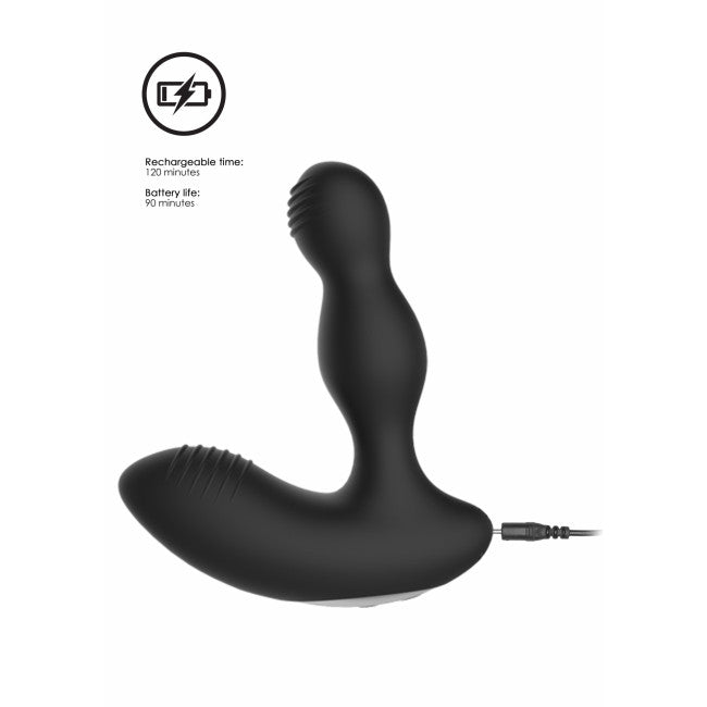 ElectroShock Remote Controlled E-Stim & Vibrating Prostate Massager Black