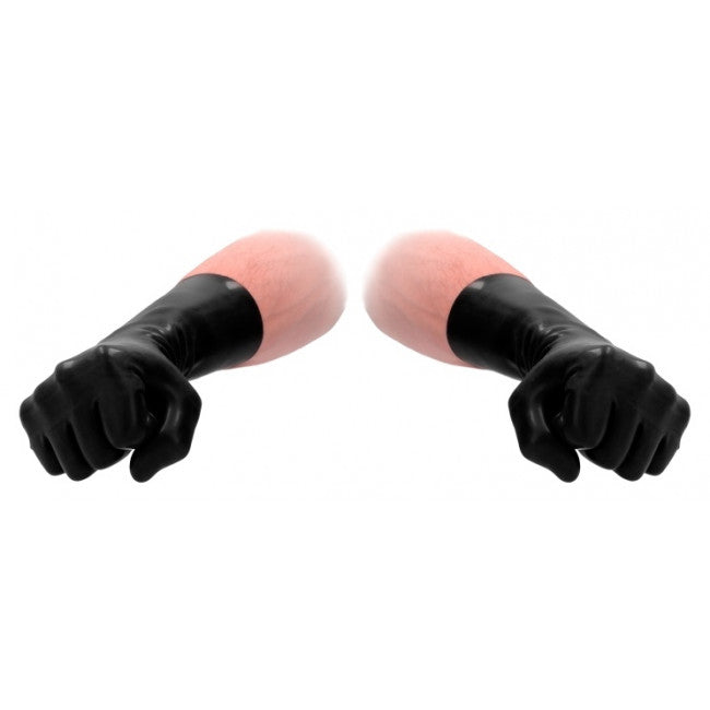 Fist It Latex Short Gloves Black