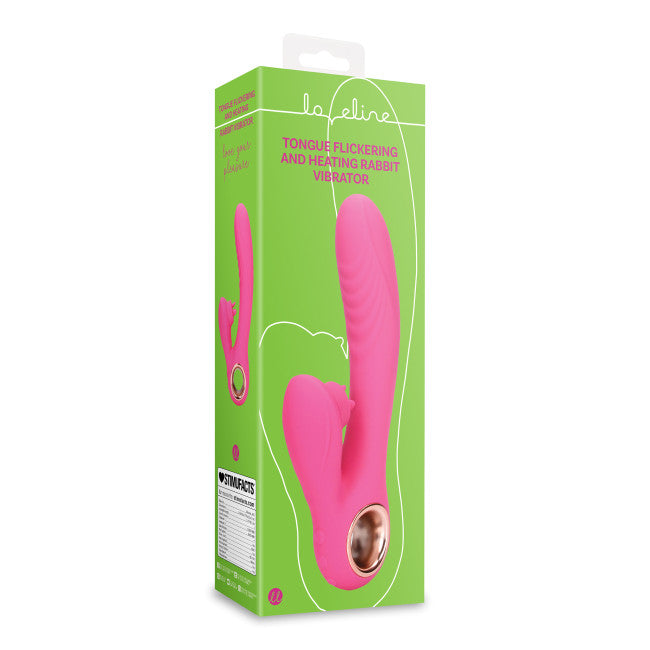 Loveline Tongue Flickering & Heating Rabbit Vibrator Exuberant Pink